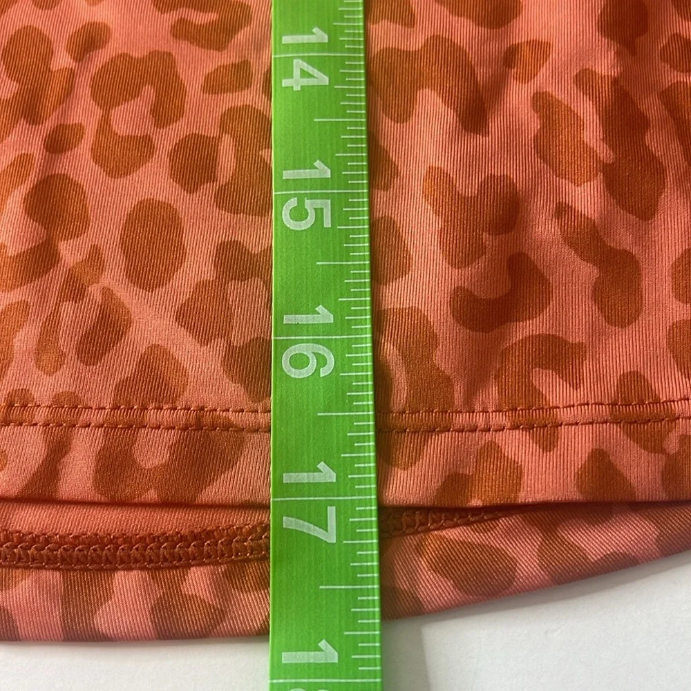 Nike Dri-Fit One Leopard Print Cropped Tank Top Orange XL